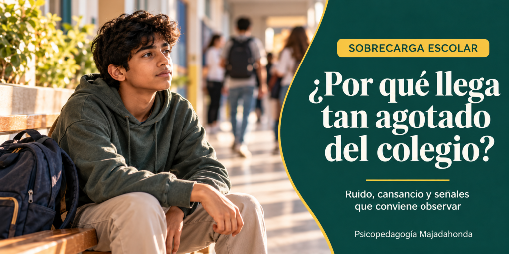 Sobrecarga escolar por ruido y cansancio en niños y adolescentes